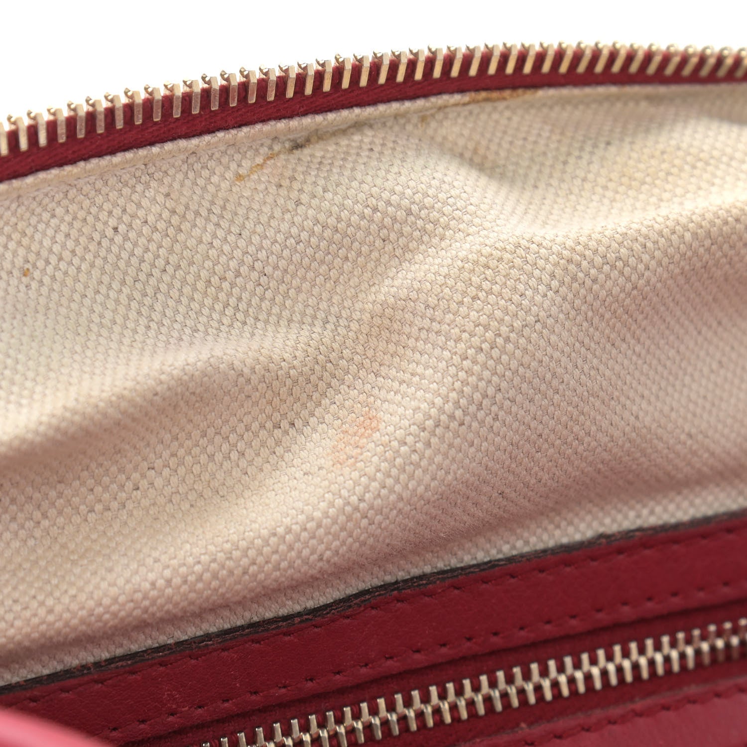 Gucci Calfskin Microguccissima Trim Medium Boston Raspberry Red 15 of 17