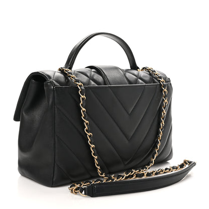 Chanel Calfskin Quilted Chevron In The City Bag Black 3 of 10
