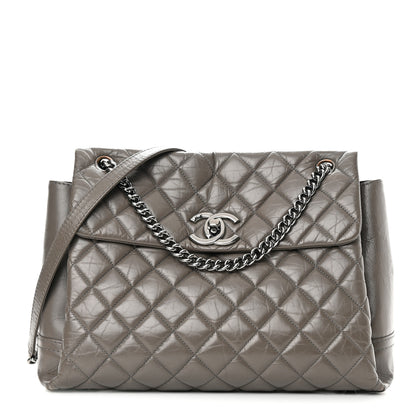 Chanel Aged Calfskin Medium Lady Pearly Flap Grey 1 of 16