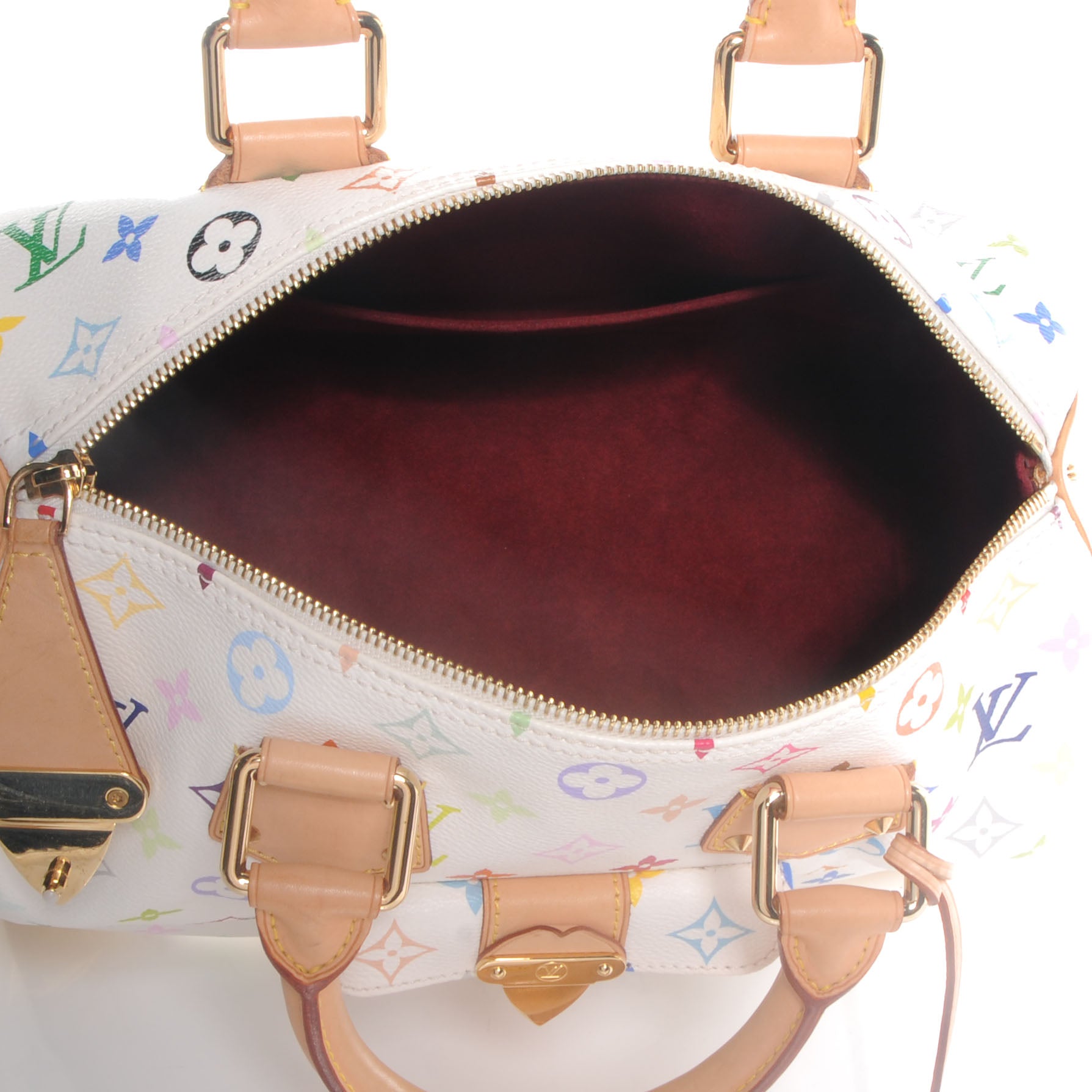 Louis Vuitton Monogram Multicolor Speedy 30 White 5 of 9