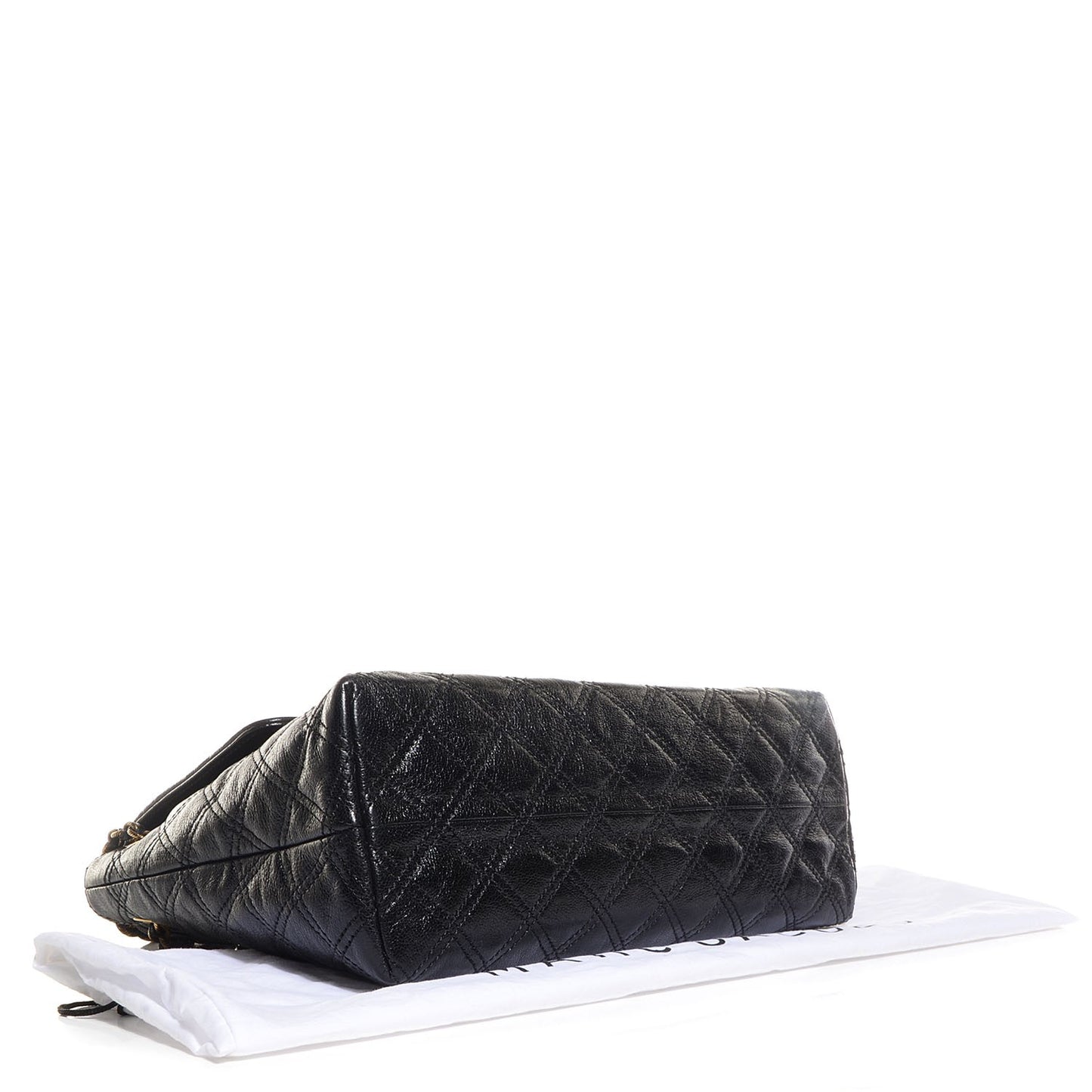 Lacquered Lambskin Baroque The XL Single Flap Black