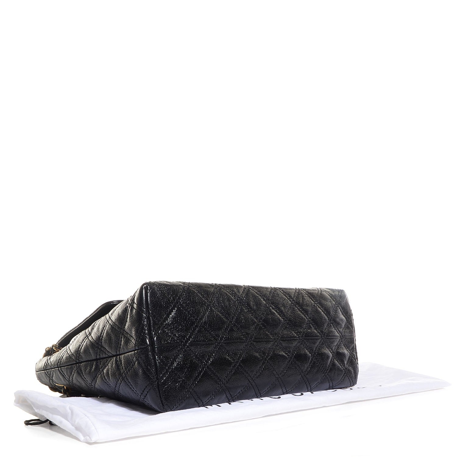 Marc Jacobs Lacquered Lambskin Baroque The XL Single Flap Black 4 of 9