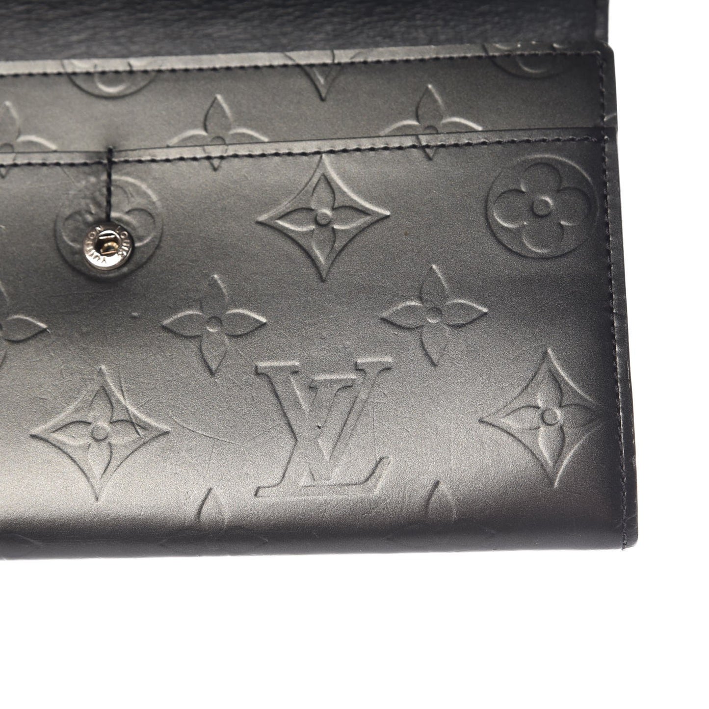 Mat Monogram Sarah Wallet Gris