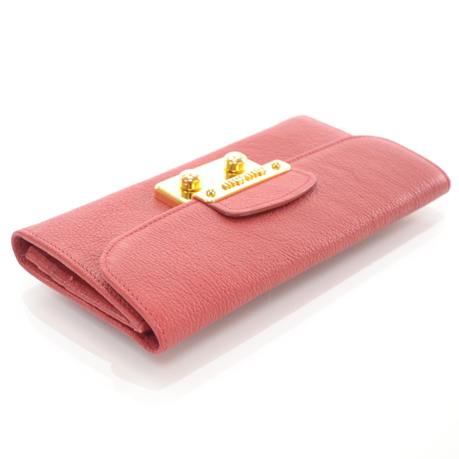 Miu Miu Leather Wallet Red 4 of 6