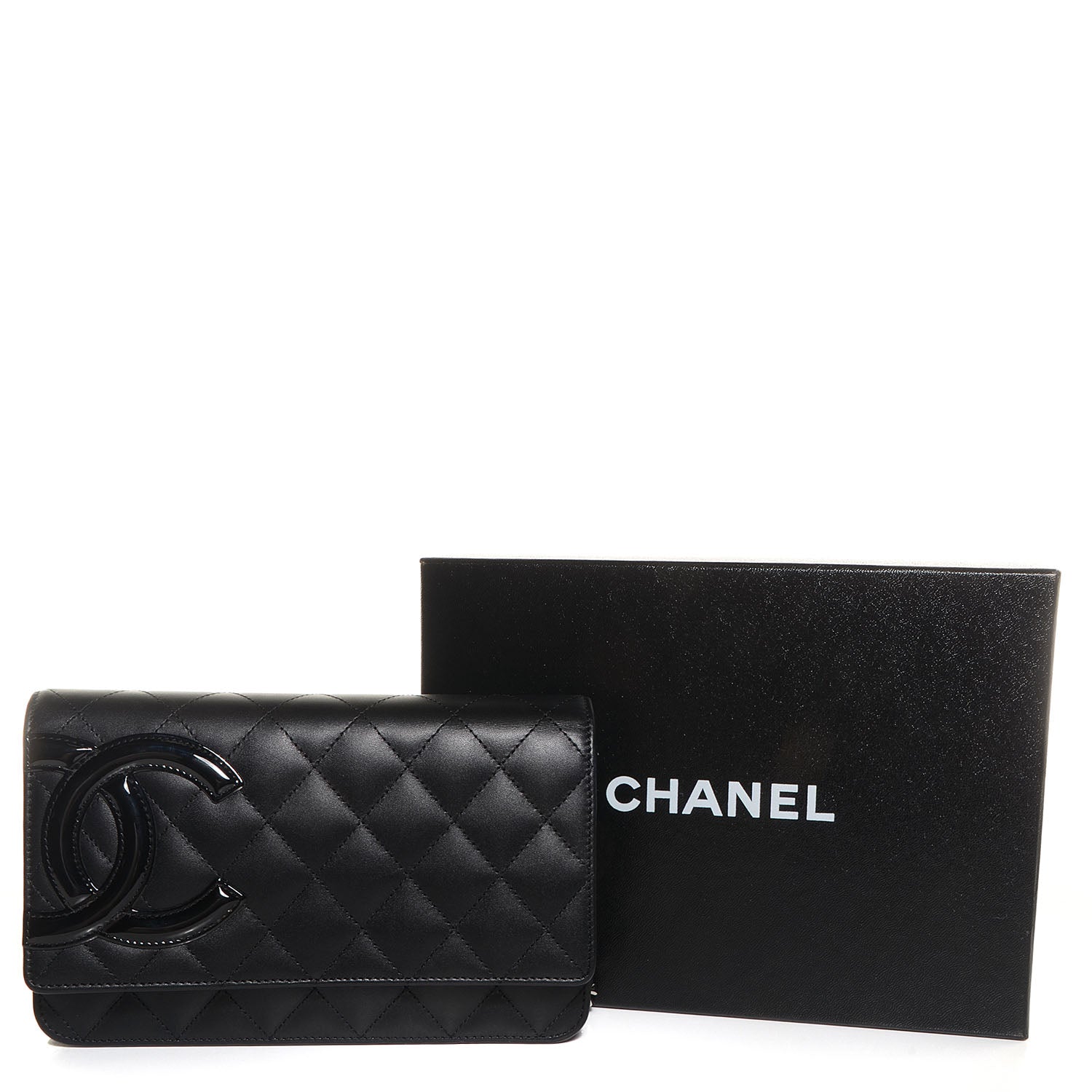 Chanel Calfskin Quilted Cambon Wallet On Chain WOC Black 5 of 9