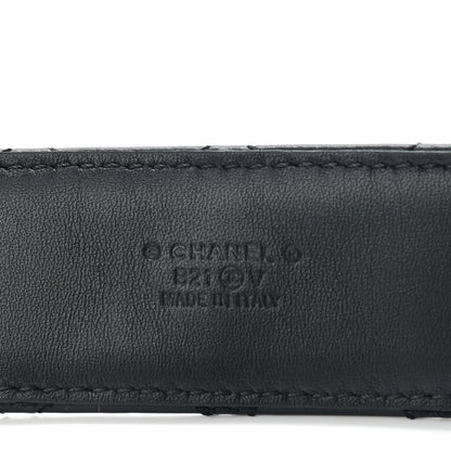 Chanel Calfskin Quilted CC Chain Belt 90 36 Black 3 of 8