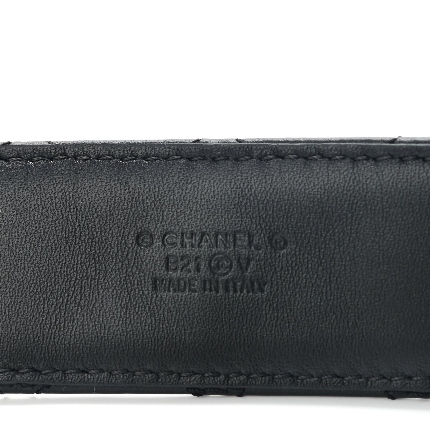 Calfskin Quilted CC Chain Belt 90 36 Black