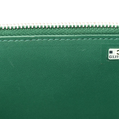 Chanel Lambskin Quilted Small Top Handle Vanity Case With Chain Green 8 of 11