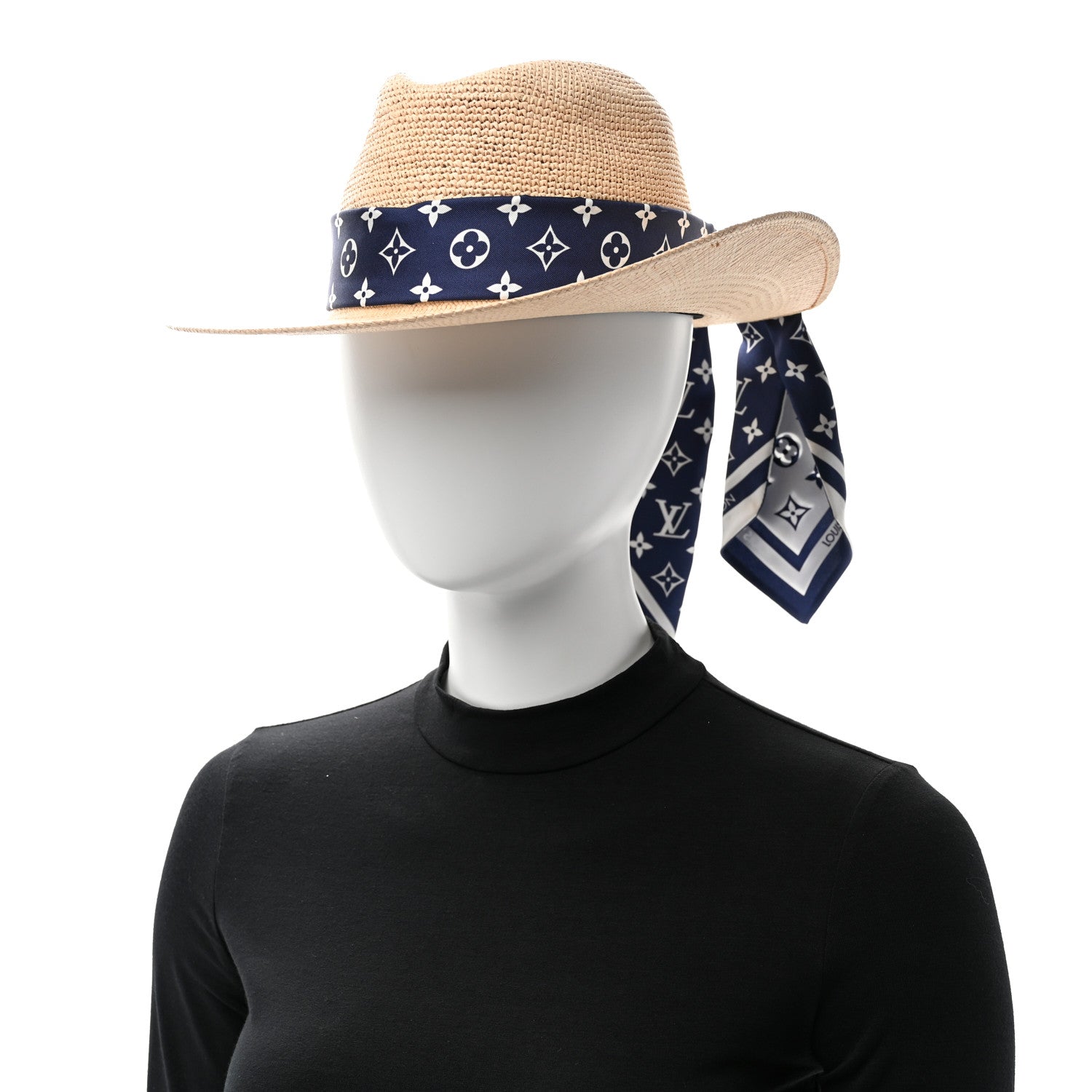 Louis Vuitton Raffia Panama Fedora M Natural 2 of 10
