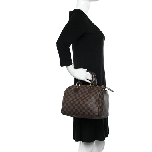 LOUIS VUITTON Damier Ebene Speedy 25