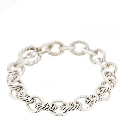 David Yurman Sterling Silver 10mm Medium Oval Link Bracelet 1 of 4