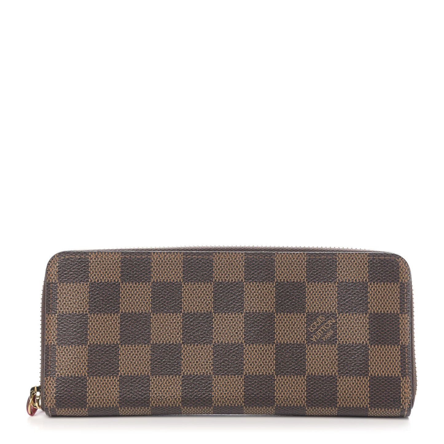 Damier Ebene Clemence Wallet Cherry