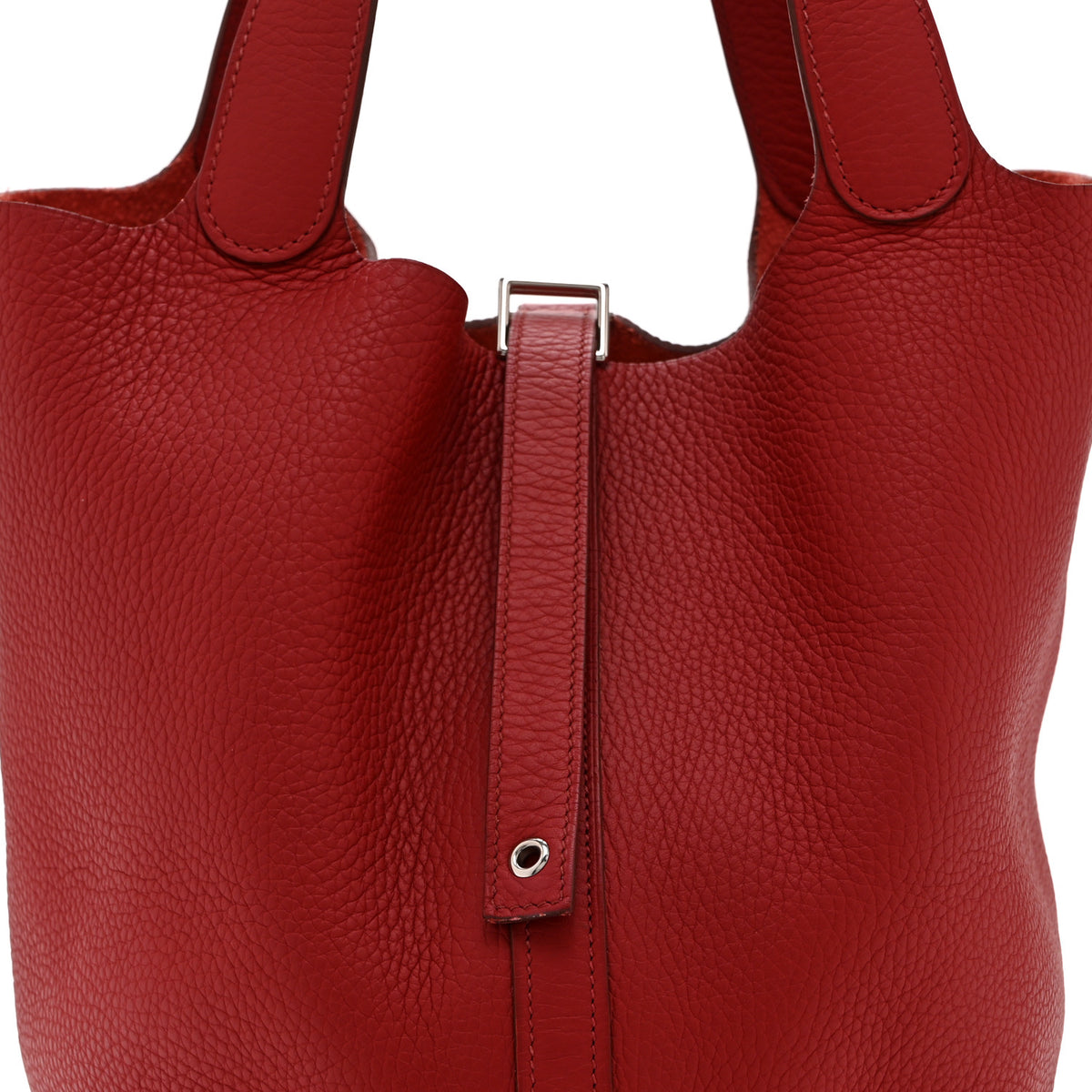Taurillon Clemence Picotin Lock 26 GM Rouge Casaque