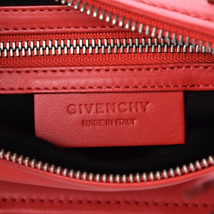 Givenchy Calfskin Mini Pandora Logo Strap Medium Red 6 of 8