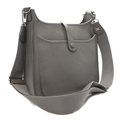 Hermes Taurillon Clemence Evelyne III PM Etain 3 of 11