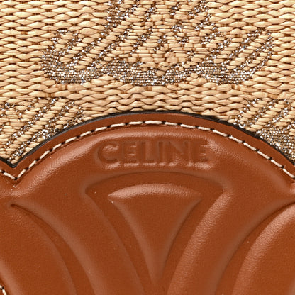 Celine Canvas Calfskin Triomphe Small Bucket Bag Natural Tan 6 of 11