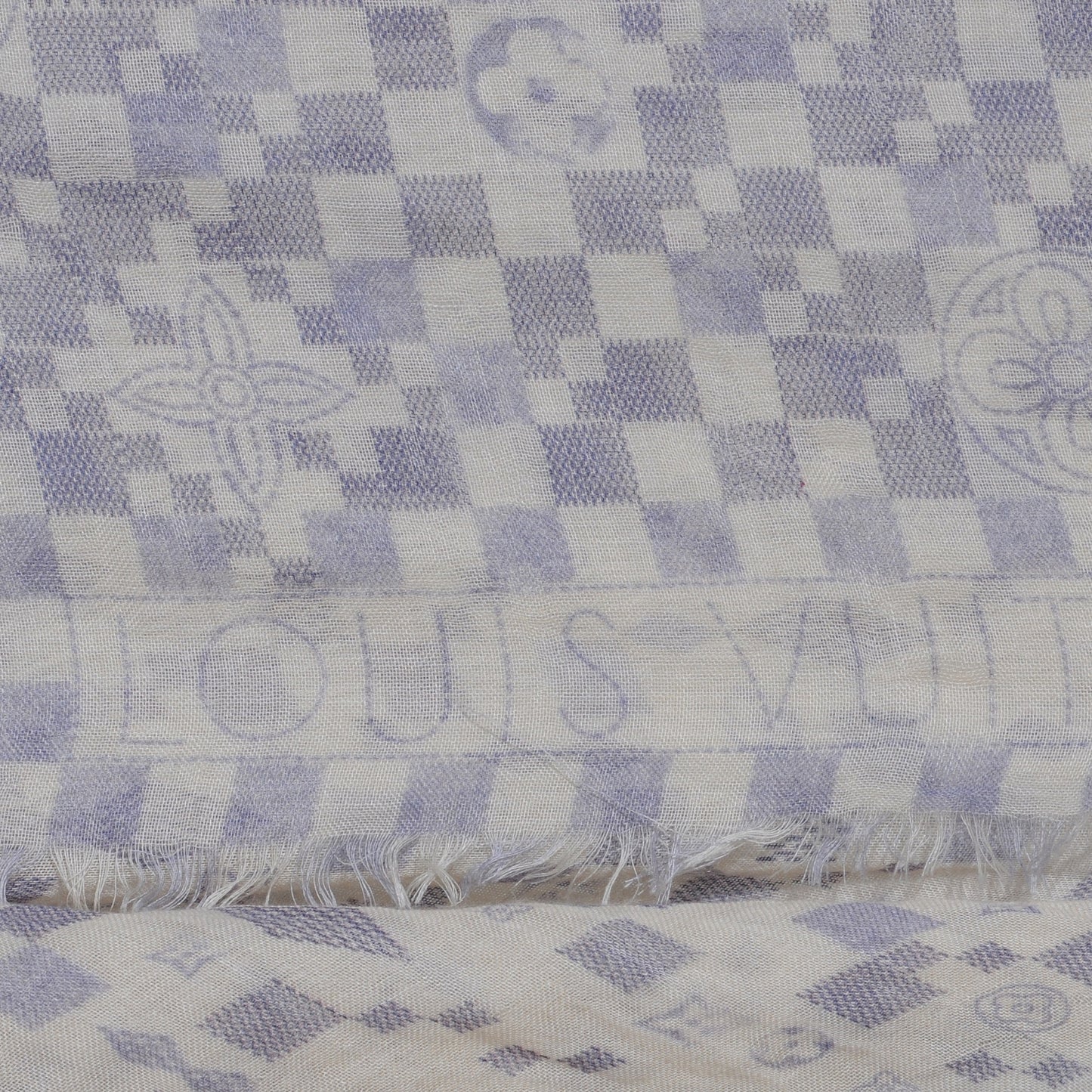 Cashmere Silk Damier Azur Stole
