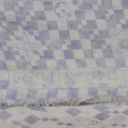 Louis Vuitton Cashmere Silk Damier Azur Stole 6 of 8