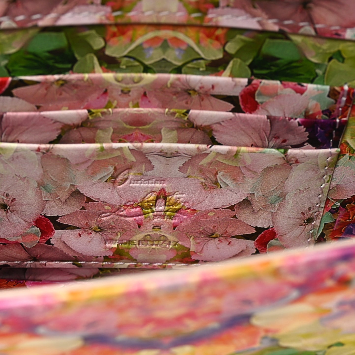 Crepe Satin Blooming Loubi54 Crossbody Clutch Multicolor