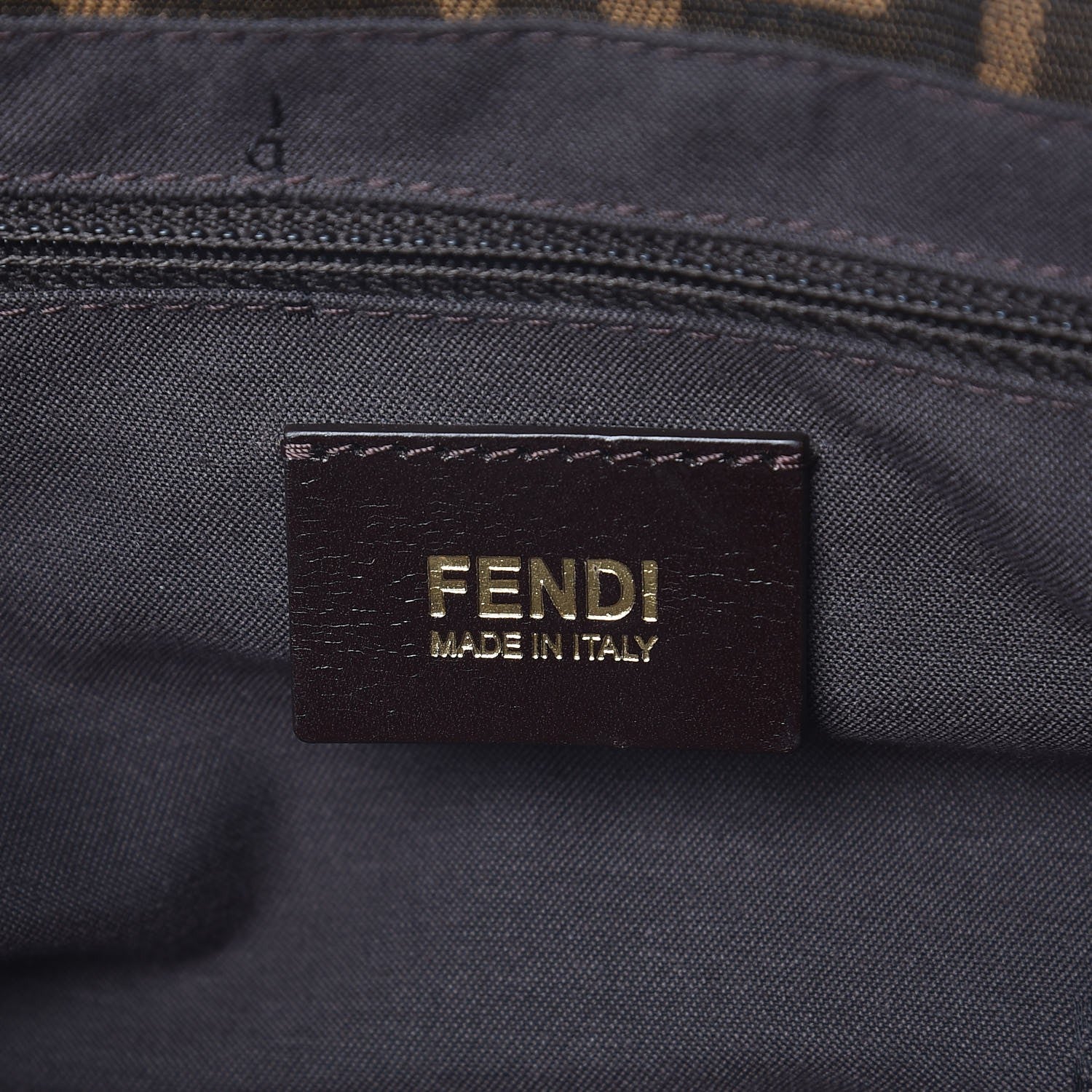 Fendi Zucca Patent Mia Shoulder Flap Tobacco 6 of 7