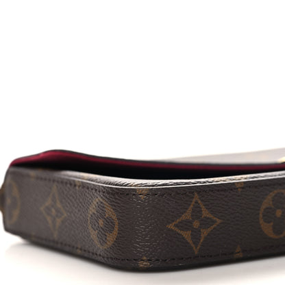 Louis Vuitton Monogram Pochette Felicie Chain Wallet Fuchsia 9 of 11