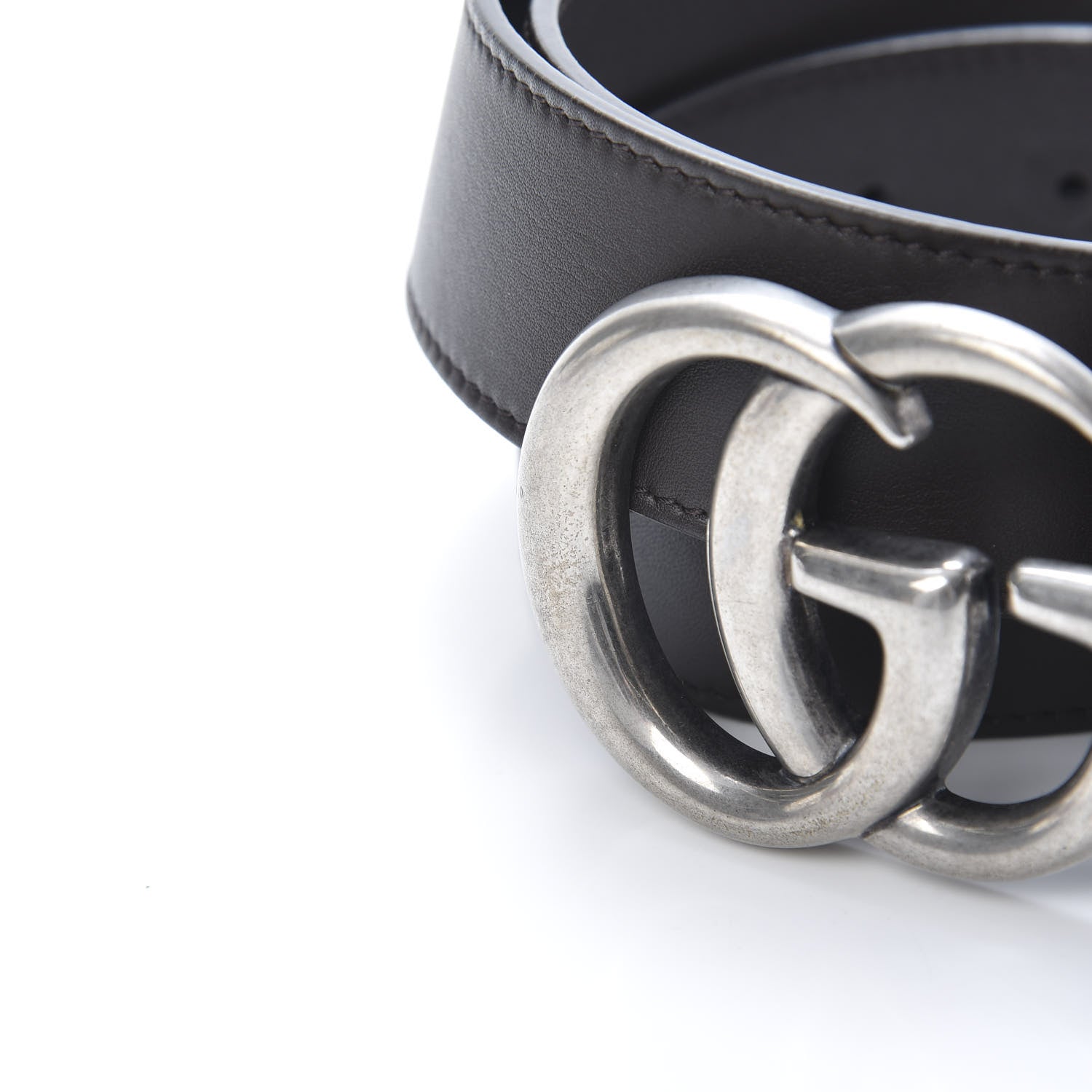 Gucci Moon Calfskin Nickel Double G 40mm Belt 95 38 Dark Cocoa 7 of 7