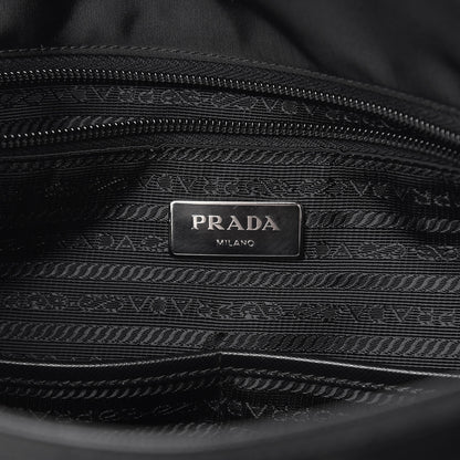 Prada Tessuto Nylon Saffiano Messenger Satchel Black 8 of 11