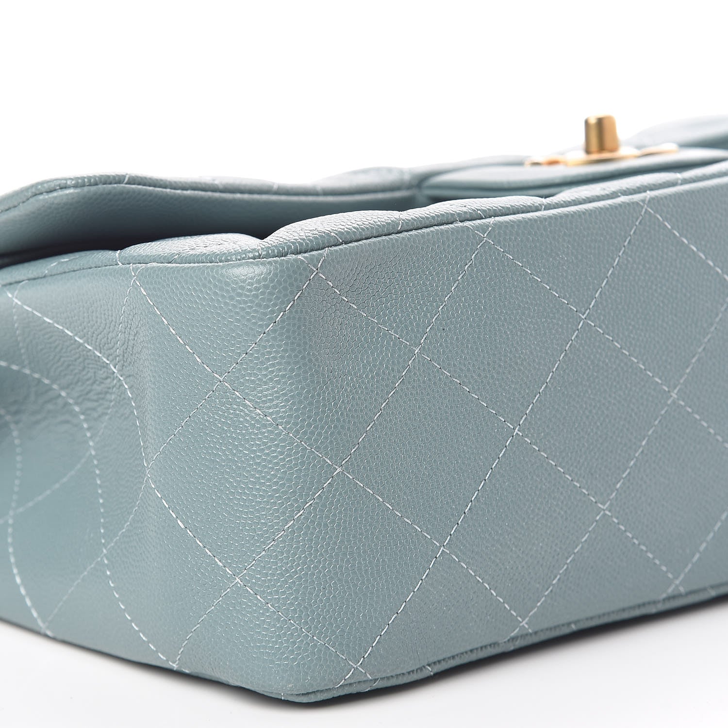 Chanel Iridescent Caviar Quilted Jumbo Double Flap Light Blue 6 of 10