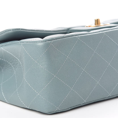 Chanel Iridescent Caviar Quilted Jumbo Double Flap Light Blue 6 of 10