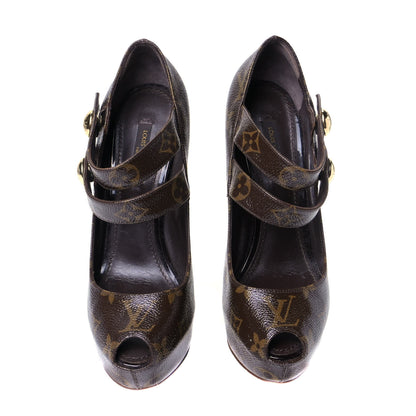 Louis Vuitton Patent Monogram Ritual Fetish Platform Pumps 36 5 of 9