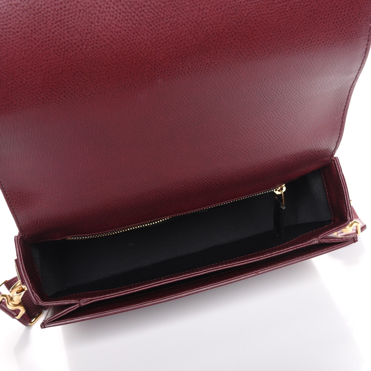 Saint Laurent Textured Calfskin Medium Classic Monogram Universite Bag Dark Red 6 of 8