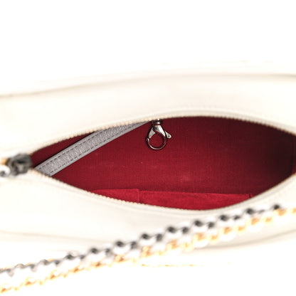 Chanel Aged Calfskin Quilted Small Gabrielle Hobo White 4 of 9