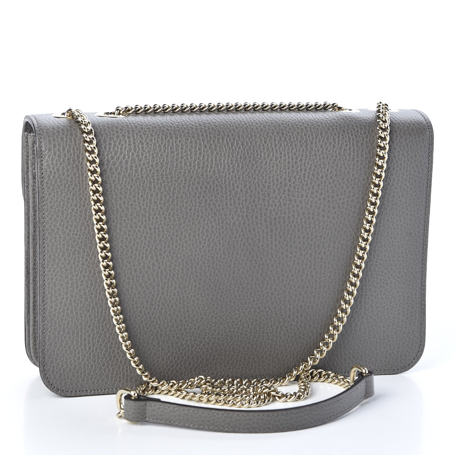 Gucci Dollar Calfskin Interlocking G Shoulder Bag Loess 2 of 9