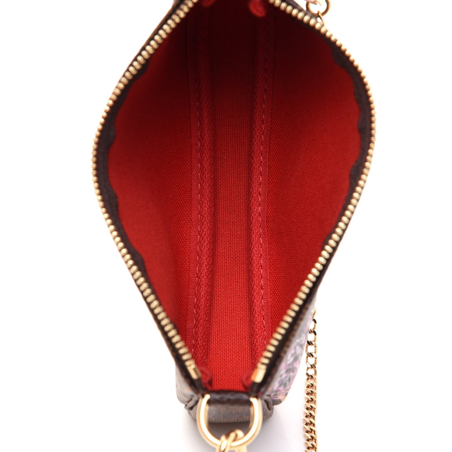 Damier Ebene 2019 Christmas Animation Mini Pochette Accessories Red