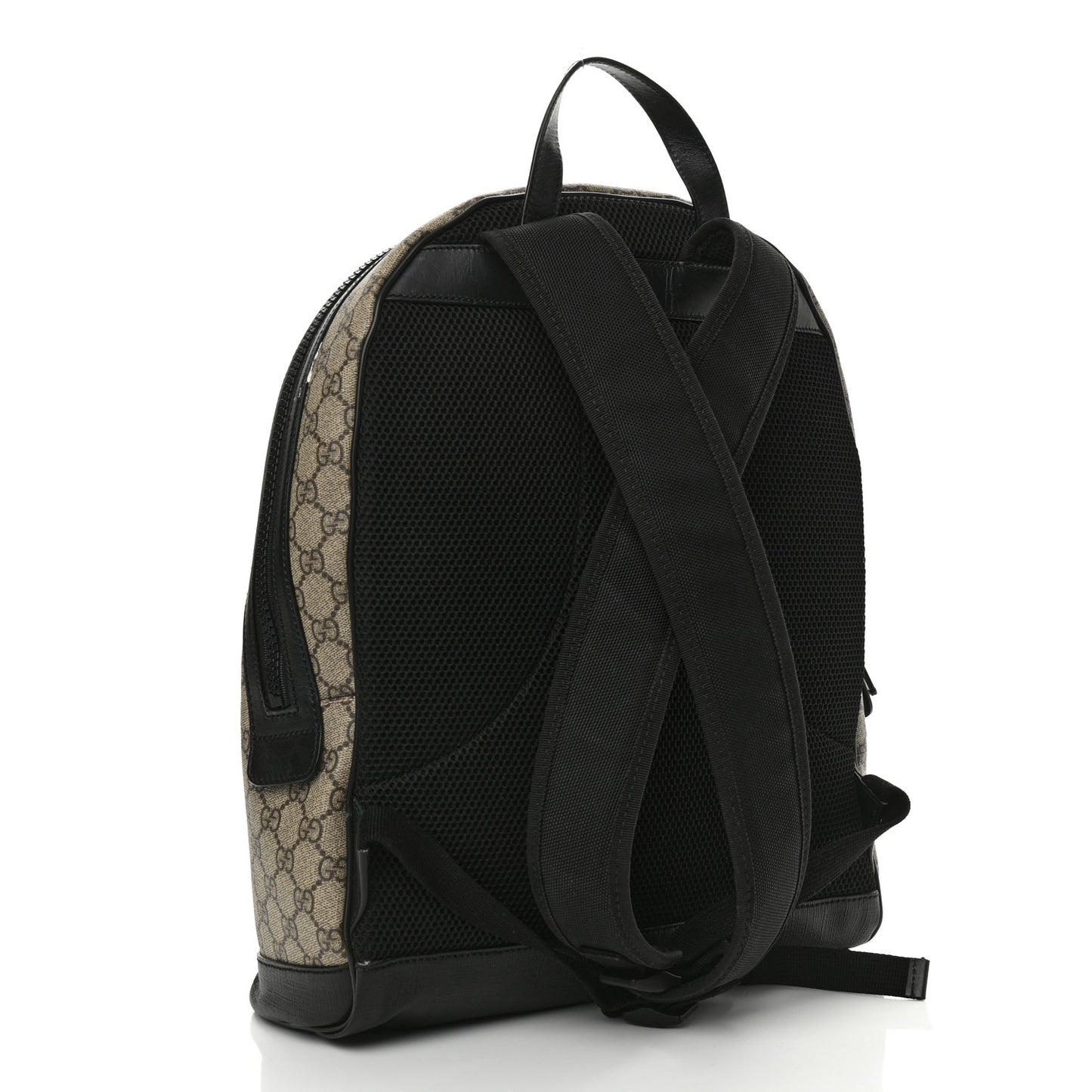 GG Supreme Monogram Medium Backpack Black