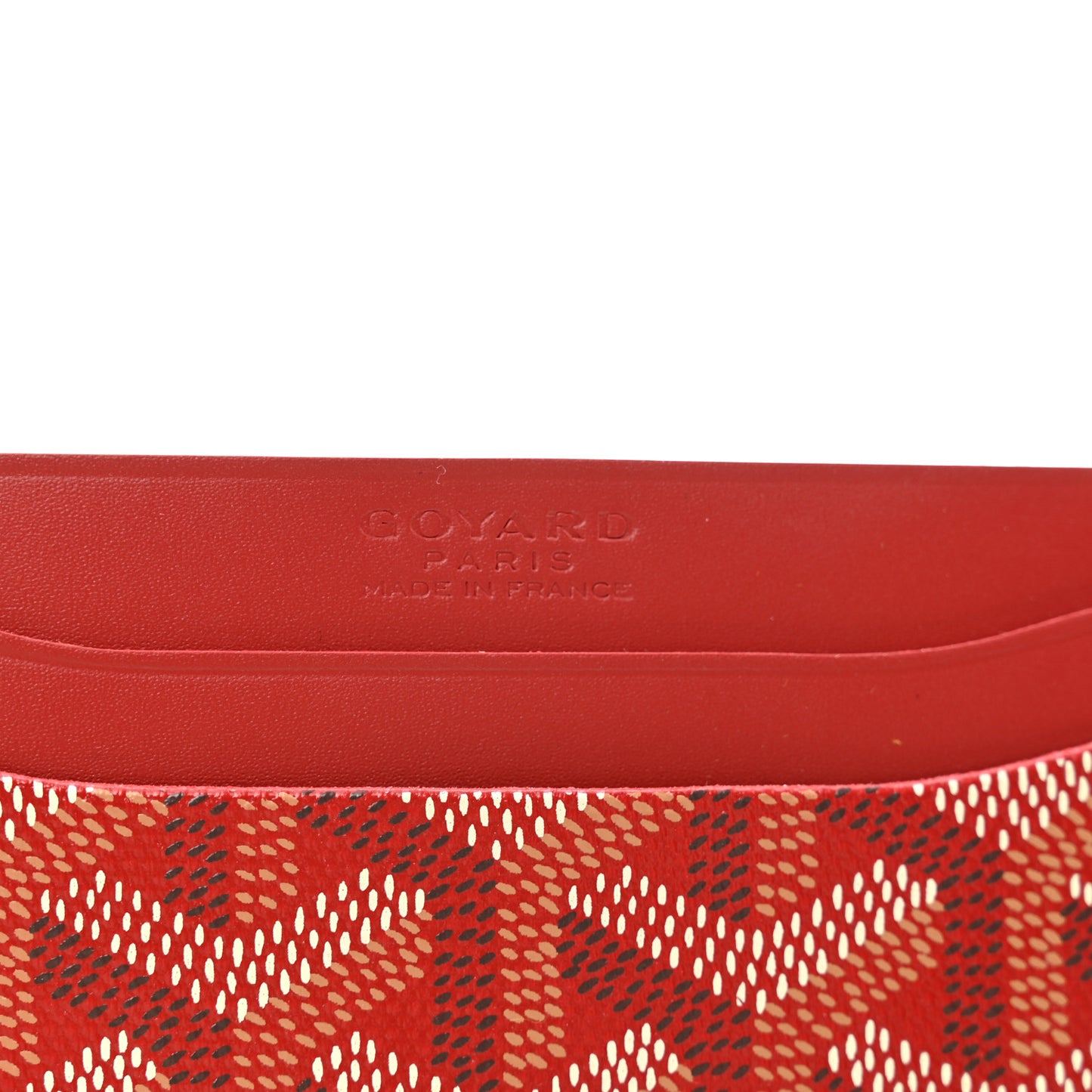Goyardine Saint Sulpice Card Holder Red