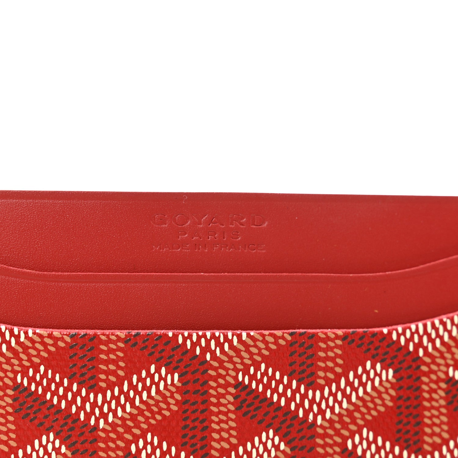 Goyard Goyardine Saint Sulpice Card Holder Red 6 of 7
