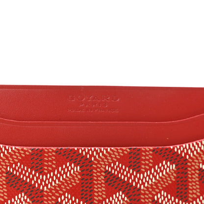 Goyard Goyardine Saint Sulpice Card Holder Red 6 of 7