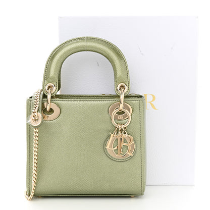 Christian Dior CHRISTIAN DIOR Metallic Lizard Mini Lady Dior Green 10 of 10