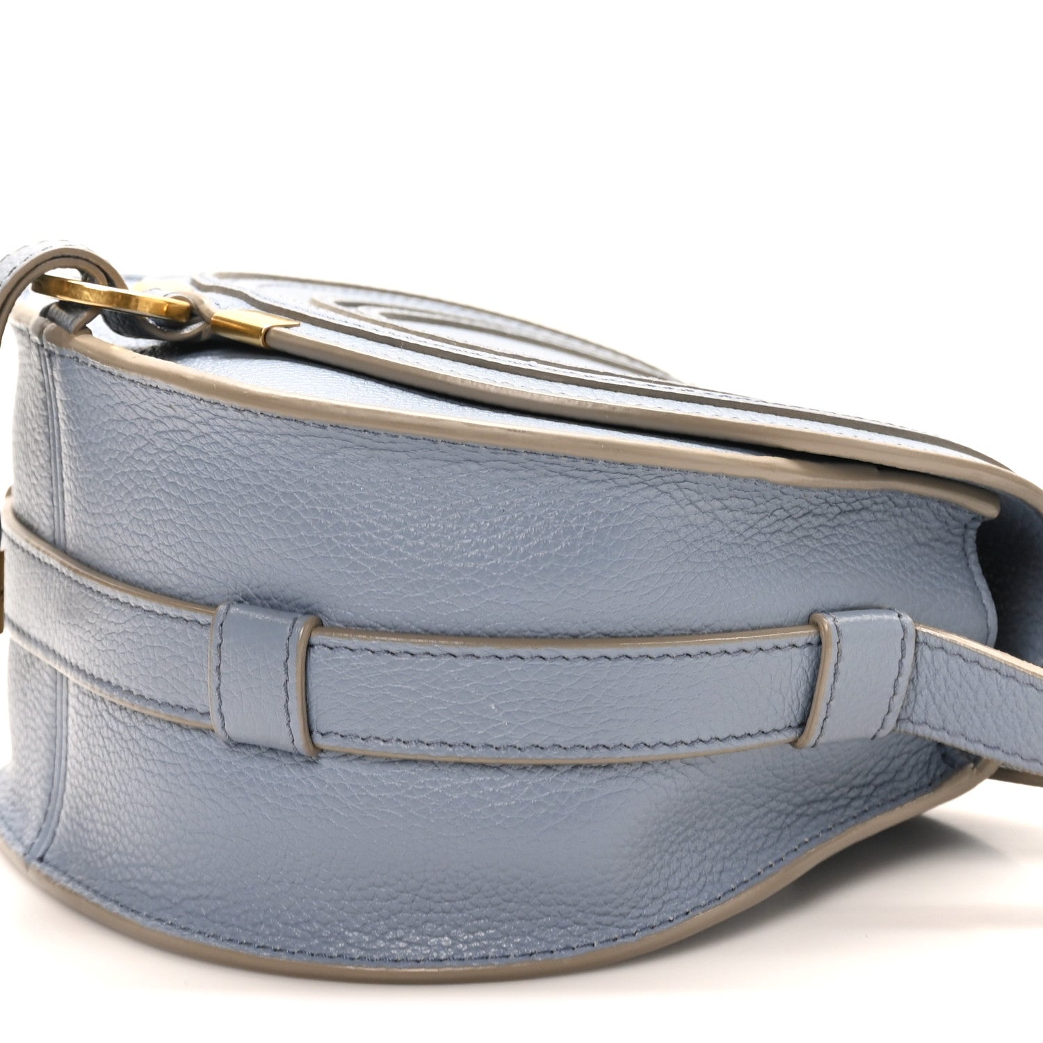Chloe Calfskin Mini Marcie Round Crossbody Bag Cloudy Blue 9 of 10
