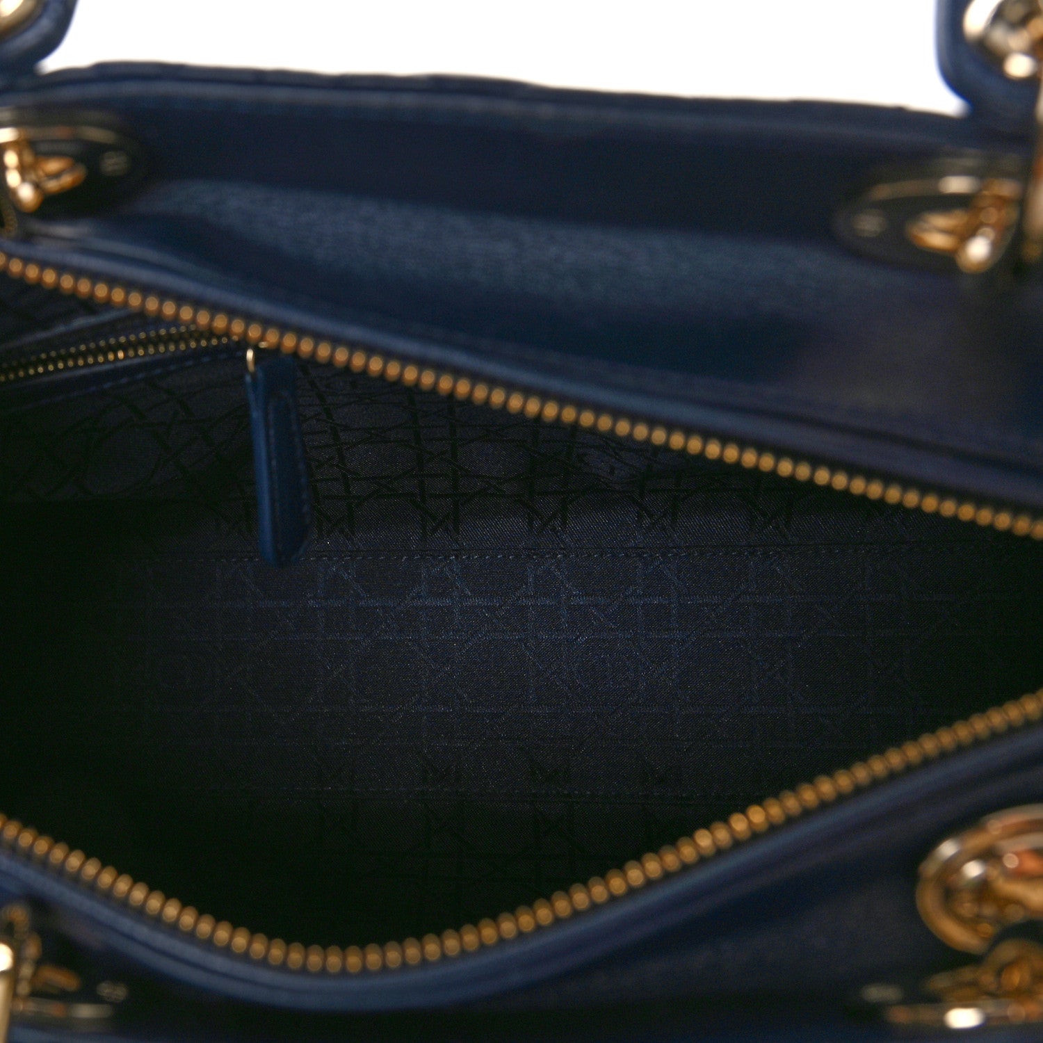 Christian Dior Lambskin Cannage Large Lady Dior Navy Blue 5 of 10