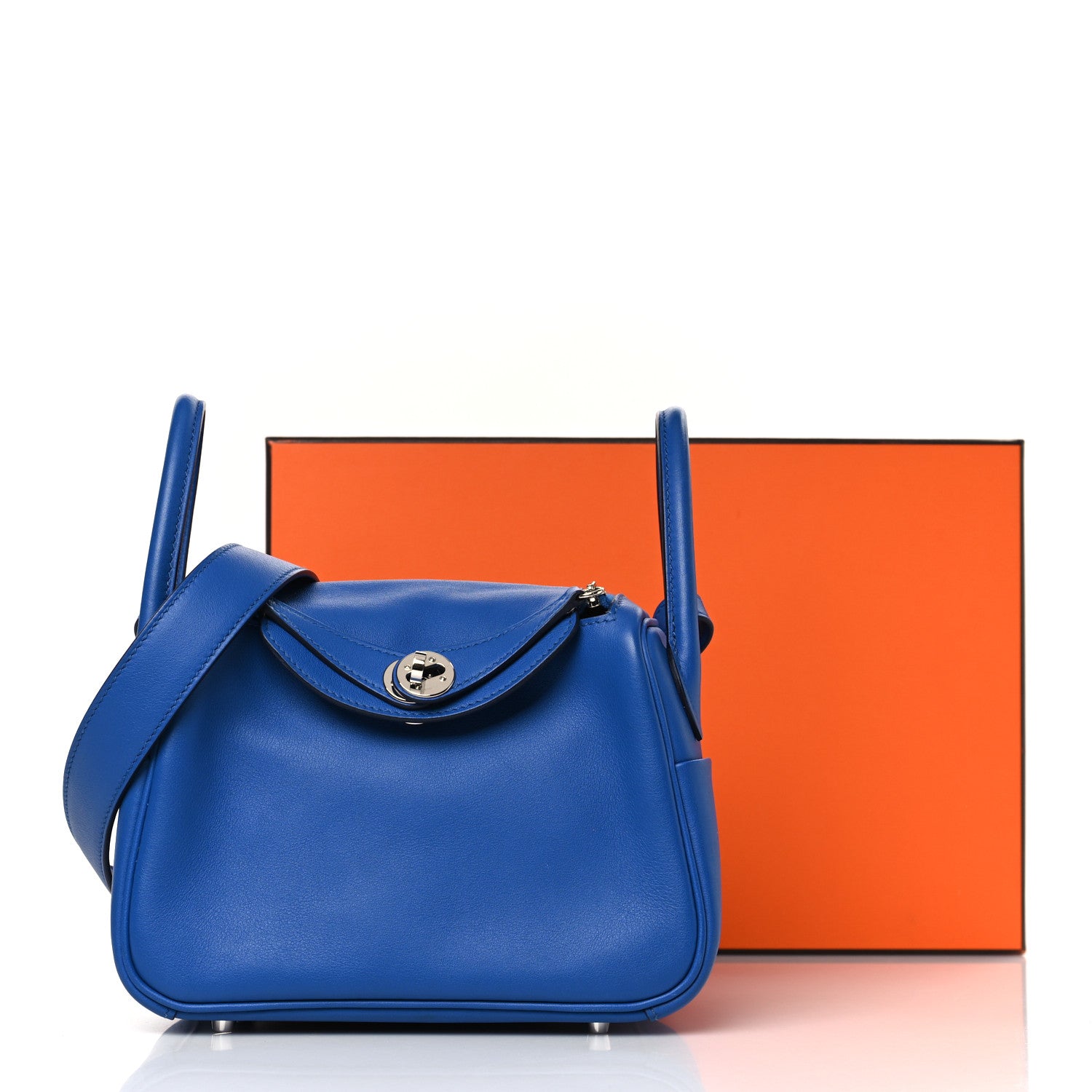 Hermes Swift Mini Lindy 20 Bleu France 10 of 10