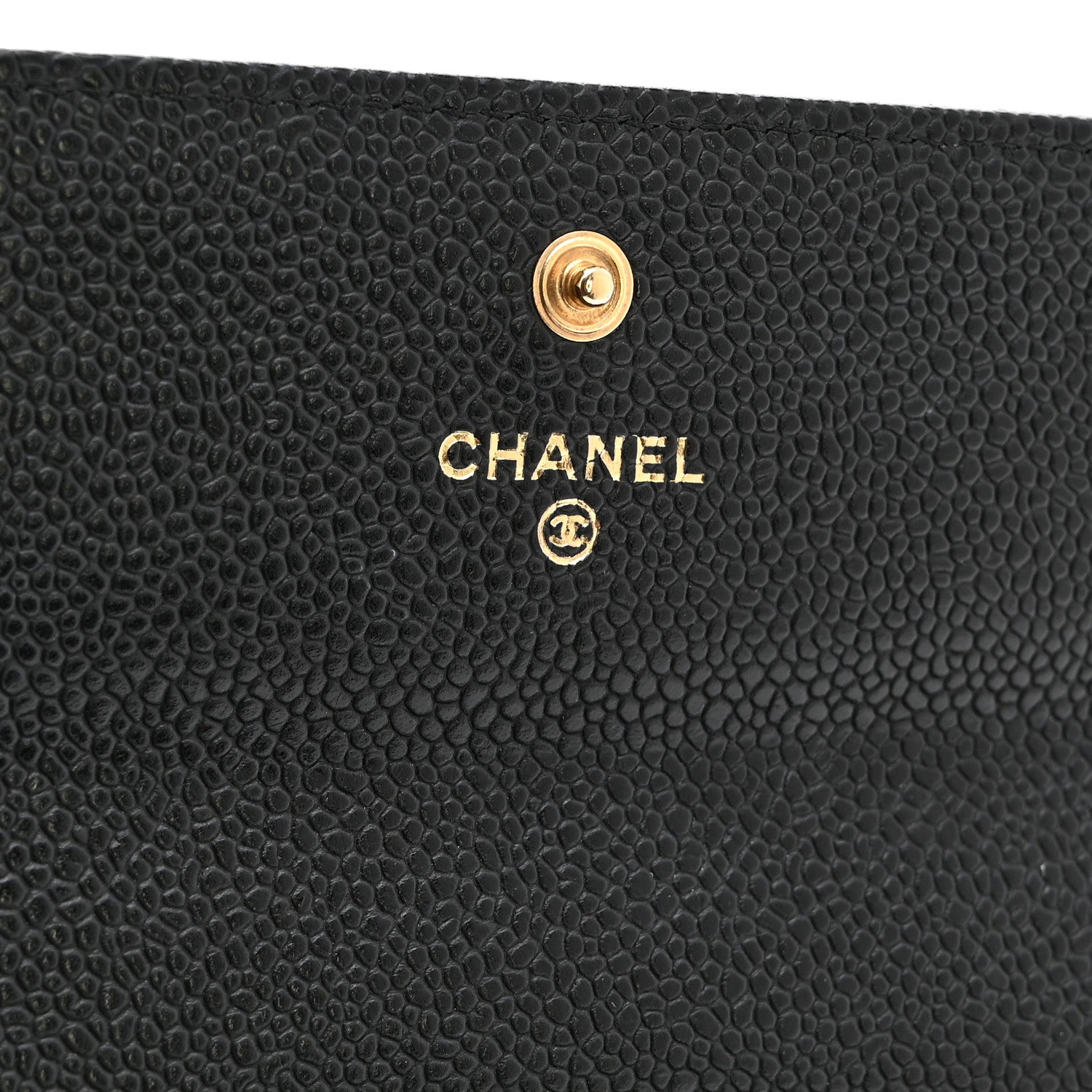 Chanel Caviar Quilted Large Gusset Flap Wallet Black 6 of 10