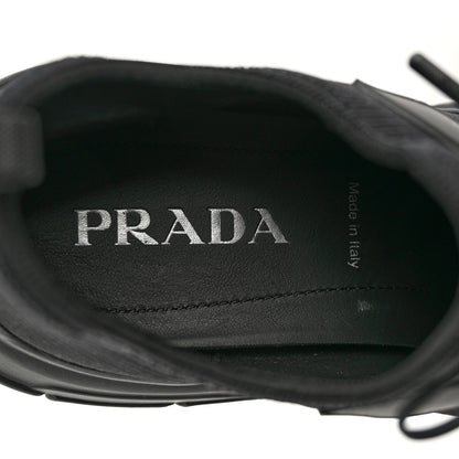 Prada Knit Fabric Logo Mens Running Sneakers 8 Black 7 of 10