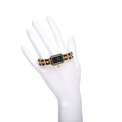Chanel Stainless Steel Lambskin 20mm Chain Premiere Quartz Watch Gold XL 2 of 6