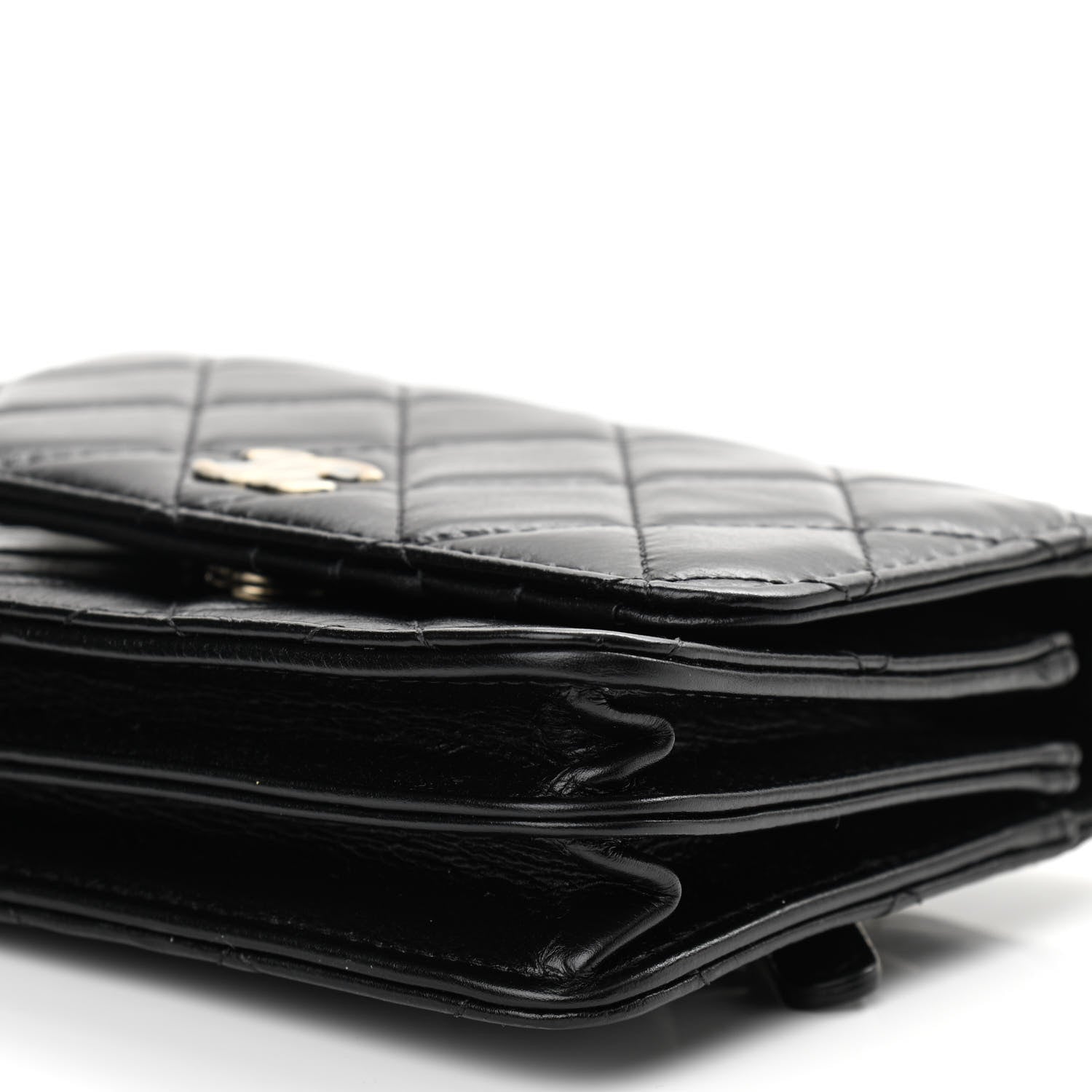 Chanel Calfskin Quilted Mini Maxi Pearls Wallet On Chain WOC Black 10 of 10