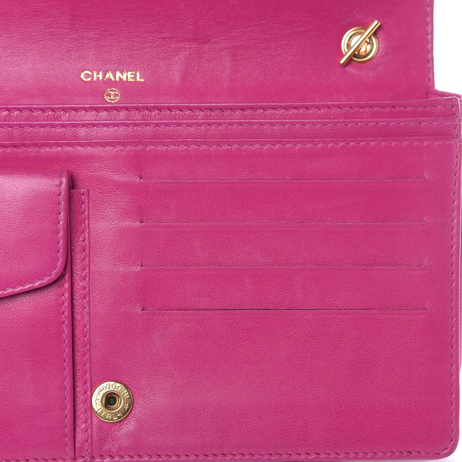 Chanel Caviar Timeless CC Wallet On Chain WOC Pink 12 of 12