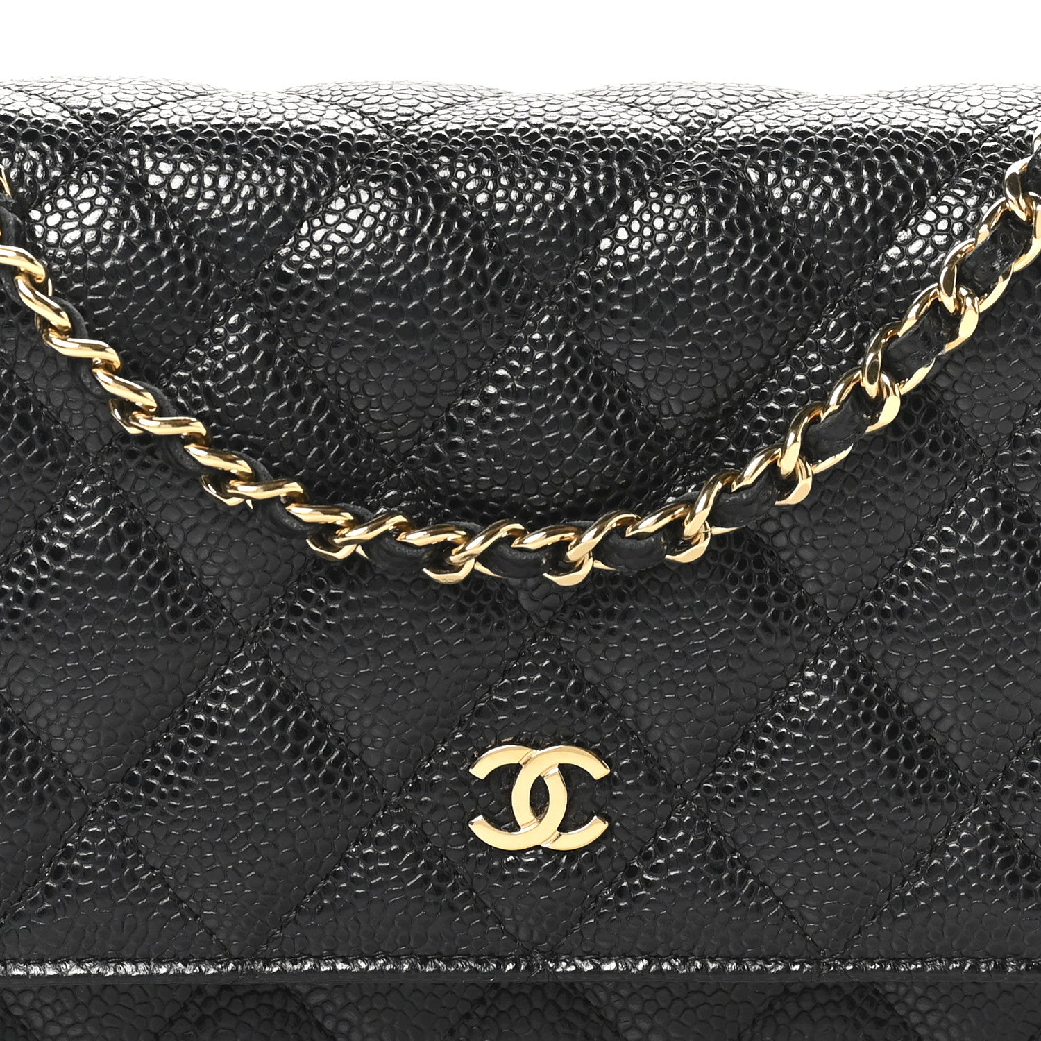 Chanel Caviar Quilted Wallet on Chain WOC Black 8 of 10