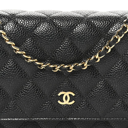 Chanel Caviar Quilted Wallet on Chain WOC Black 8 of 10