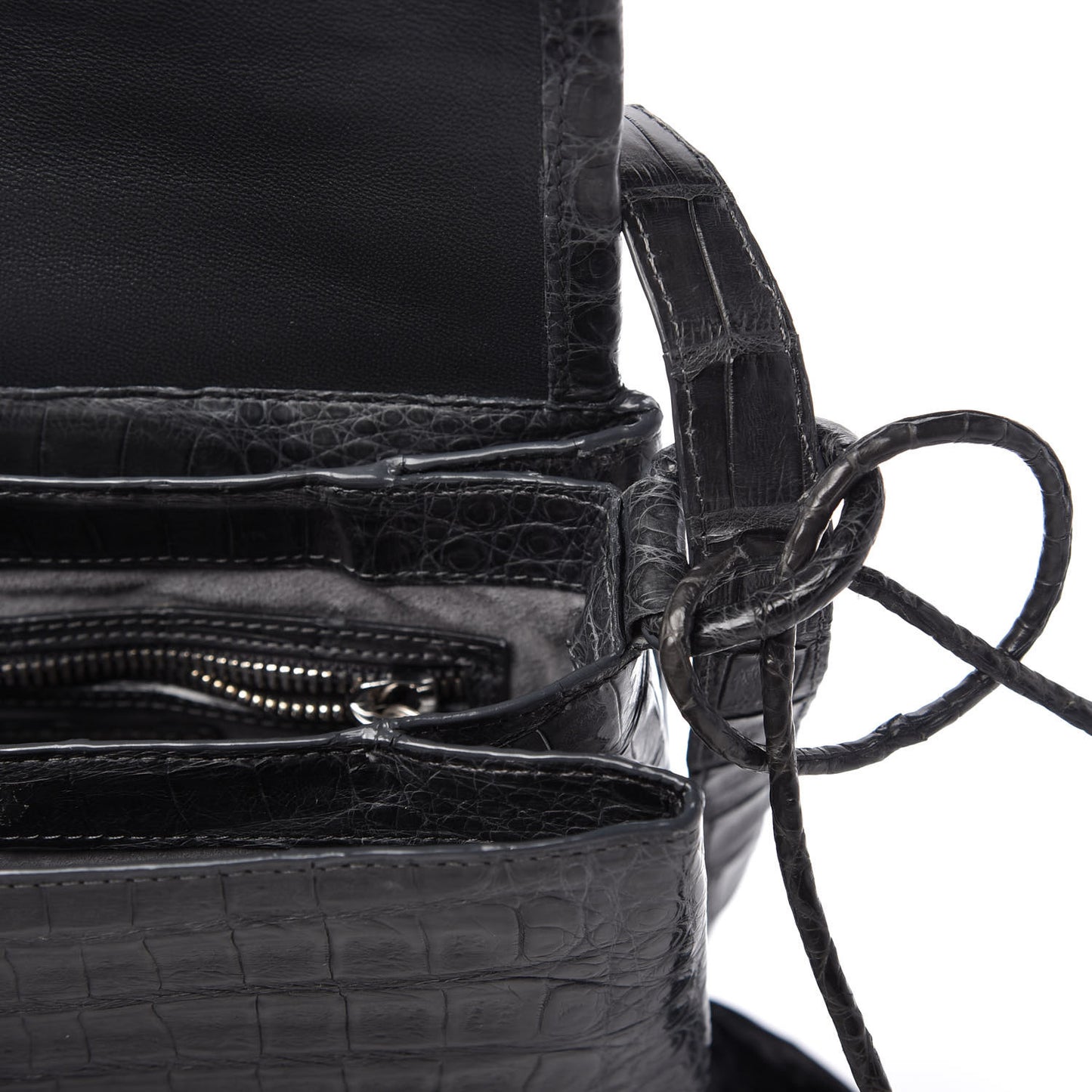 Crocodile Shoulder Bag Grey